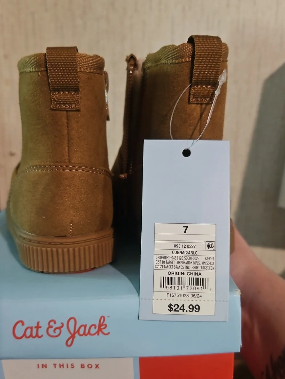 CAT & JACK Toddler Arlo Boots: Cognac: New With Tags: Size 7